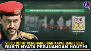 Youtube Thumnail image of : VIDEO LANGKA! REKAMAN HOUTHI HANCURKAN KAPAL² ISRAEL DI LAUT MERAH -- Bukti Nyata Perjuangan Houthi